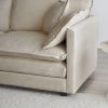 Chenille Fabric Ottomans Footrest to Combine with 2 Seater Sofa, 3 Seater Sofa and 4 Seater Sofa, Light Coffee