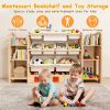 Toy Storage Organizer with 3 Drawers 6 Shelves and 9 Bins with Bookshelf
