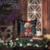 Apricot Toy Poodle Christmas Throw Pillow Machine Washable, Indoor Outdoor Decorative Pillow for Couch, Bed or Patio, 14Hx14W