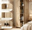 72" Natural Farmhouse Freestanding Kitchen Pantry Cabinet Tall Storage with 4 Door Cabinets And Adjustable Shelves for Dining Room