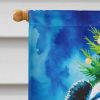 Panda Christmas House Flag Large Porch Sleeve Pole Decorative Outside Yard Banner Artwork Wall Hanging, Polyester, House Size, Multicolor