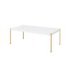 Otrac White & Gold Finish Coffee Table