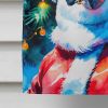 Penguin Christmas House Flag Large Porch Sleeve Pole Decorative Outside Yard Banner Artwork Wall Hanging, Polyester, House Size, Multicolor