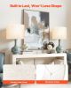 Drum Lamp Shade 2 Set 13 x 13 x 10 inches Medium Round Lampshade (Light Linen)