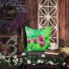 Vermont Red Clover in Watercolor Throw Pillow Machine Washable, Indoor Outdoor Decorative Pillow for Couch, Bed or Patio, 18Hx18W