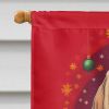 Lhasa Apso Holiday Christmas House Flag Large Porch Sleeve Pole Decorative Outside Yard Banner Artwork Wall Hanging, Polyester, House Size, Multicolor