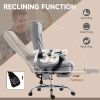 Vinsetto Heated Massage Office Chair, Reclining Computer Chair with Adjustable Height and Footrest