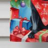 Black Pug Christmas Reindeer House Flag Large Porch Sleeve Pole Decorative Outside Yard Banner Artwork Wall Hanging, Polyester, House Size, Multicolor