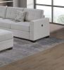 Casual Simple Tufted Couch Living Room Sectional 4pc Set Sincere Bone Color Fabric Upholstered RAF/LAF One-Arm Loveseat Wedge Ottoman