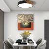 Modern LED Drum Flush Mount Ceiling Light Dimmable & Remote Control