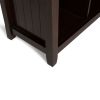 Acadian 57 inch Wide Solid Wood 8 Cube Storage Sofa Table in Brunette Brown