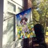 Pointer Easter Egg Hunt House Flag Large Porch Sleeve Pole Decorative Outside Yard Banner Artwork Wall Hanging, Polyester, House Size, Multicolor