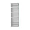 DEPOT E-SHOP Baltimore Wall Mounted Shoe Rack, Mirror, Single Door, Ten Shoes Capacity, White