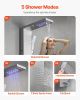 Shower Panel Tower System Stainless Steel Column Rainfall Waterfall Head 5 Modes
