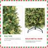 6FT Christmas Tree with 1032 Tips and 300 Warm White LED Lights Ã¢â‚¬â€œ PVC+PE Mixed Branches, Hinged Structure for Easy Setup