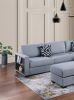 3-Piece Reversible Sectional w Ottoman Functional Storage Sofa w Shelf Reversible Chaise Storage Ottoman Living Room Furniture