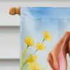 Vizsla Easter Egg Hunt House Flag Large Porch Sleeve Pole Decorative Outside Yard Banner Artwork Wall Hanging, Polyester, House Size, Multicolor