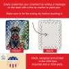 Affenpinscher Christmas Reindeer Porcelain Ornament Christmas Tree Hanging Decorations for Home Christmas Holiday, Rectangle, Gift, Multicolor