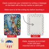 Greyhound Christmas Reindeer Porcelain Ornament Christmas Tree Hanging Decorations for Home Christmas Holiday, Rectangle, Gift, Multicolor