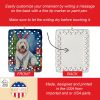 Komondor Christmas Reindeer Porcelain Ornament Christmas Tree Hanging Decorations for Home Christmas Holiday, Rectangle, Gift, Multicolor