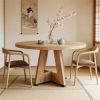 Round dining table, wooden kitchen dining table, living room dining table, coffee table, Farmhouse Design