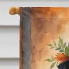 Dachshund Thanksgiving House Flag Large Porch Sleeve Pole Decorative Outside Yard Banner Artwork Wall Hanging, Polyester, House Size, Multicolor
