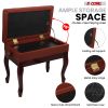 5 Core Piano Bench 3" Padded Cushioned Stool Wooden Heavy Duty Adjustable Musician Chair w Storage - PNB WD HD CHRY