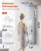 Shower Panel Tower System Stainless Steel Column Rainfall Waterfall Head 5 Modes