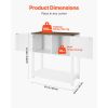 Coffee Bar Cabinet, 31.5 x 13.8 x 34.6 in Farmhouse Coffee Bar Cabinet with 3-Tier Storage, Coffee Bar Table with Magnet Doors