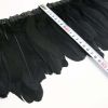 Black Goose Feathers Trim Fringe DIY Dress Sewing Craft Feather Clothing Costumes Party Decoration,2 Yards