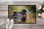 Wood Duck Doormat Front Door Mat Indoor Outdoor Rugs for Entryway, Non Slip Washable Low Pile, 24H X 36W