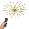 45Inches Ceiling Fan with Lights Remote Control Dimmable LED, 6 Gear Wind Speed Fan Light