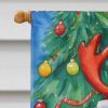 Shih Tzu Christmas Reindeer House Flag Large Porch Sleeve Pole Decorative Outside Yard Banner Artwork Wall Hanging, Polyester, House Size, Multicolor