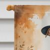 Pit Bull Terrier Thanksgiving House Flag Large Porch Sleeve Pole Decorative Outside Yard Banner Artwork Wall Hanging, Polyester, House Size