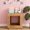 Wooden coffee table, square side table, tea table, bedside table with storage space