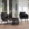 3-Piece Outdoor Furniture Set with Cushions for Porch Garden