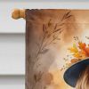 Cavalier Spaniel Thanksgiving House Flag Large Porch Sleeve Pole Decorative Outside Yard Banner Artwork Wall Hanging, Polyester, House Size