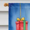Saluki Christmas Reindeer House Flag Large Porch Sleeve Pole Decorative Outside Yard Banner Artwork Wall Hanging, Polyester, House Size, Multicolor