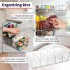 Plastic Pantry Organization and Storage Bins with Removable Dividers Ã¢â‚¬â€œ XL Perfect Kitchen / Refrigerator/ Cabinet Organizers, 2 Pack