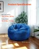 Bean Bag Chair, 3 feet Round Bean Bag Chair with Removable and Washable Cover, 25D Memory Foam Filled with Soft and Smooth Dutch Velvet