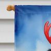 Collie Christmas Reindeer House Flag Large Porch Sleeve Pole Decorative Outside Yard Banner Artwork Wall Hanging, Polyester, House Size, Multicolor