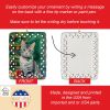 American Shorthair Cat By the Christmas Tree Porcelain Ornament Christmas Tree Hanging Decorations for Home Christmas Holiday, Rectangle, Gift