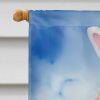 Kuvasz Easter Egg Hunt House Flag Large Porch Sleeve Pole Decorative Outside Yard Banner Artwork Wall Hanging, Polyester, House Size, Multicolor