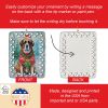 Saint Bernard Christmas Porcelain Ornament Christmas Tree Hanging Decorations for Home Christmas Holiday, Rectangle, Gift, Multicolor