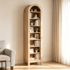 Modern Arch Bookshelf 8-Tier with 3 Adjustable Shelves Home Decor Wall Mounted Open Bookcase for Living Room Bedroom