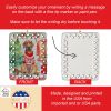 Redbone Coonhound Christmas Porcelain Ornament Christmas Tree Hanging Decorations for Home Christmas Holiday, Rectangle, Gift, Multicolor