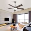 42 Inch Ceiling Fan with Light for Bedroom, Living Room - Remote Control, 3 Color Dimmable LED & Memory Function, Reversible DC motor, 1/4/8H Timer