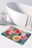 Oklahoma Roses in Watercolor Memory Foam Kitchen Mat Machine Washable Anti-Fatigue Mat Cushion Comfort Bath Mat or Kitchen Rug