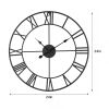 Wall Clock, 24 in Wall Clock Roman Numerals, Battery Operated Non Ticking Silent Classic Decorative Round Clocks, for Living Room Bedroom Office Kitch