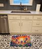 Iris in Color Memory Foam Kitchen Mat Machine Washable Anti-Fatigue Mat Cushion Comfort Bath Mat or Kitchen Rug